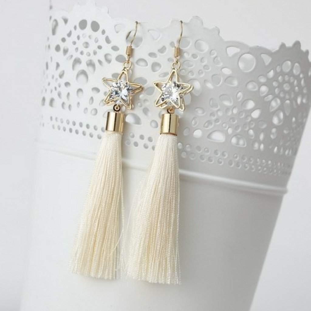 Off white dangle earrings Clearance