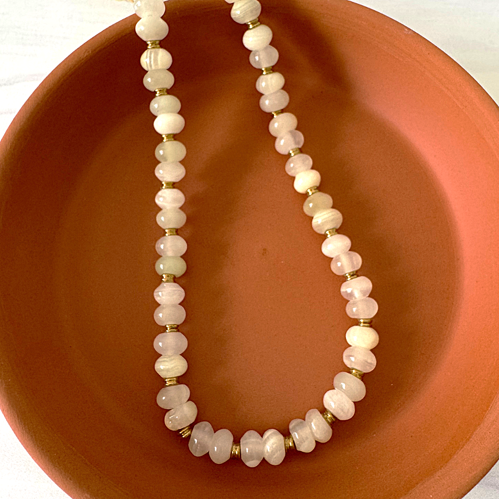 Italian Onyx Mens Beaded Necklace