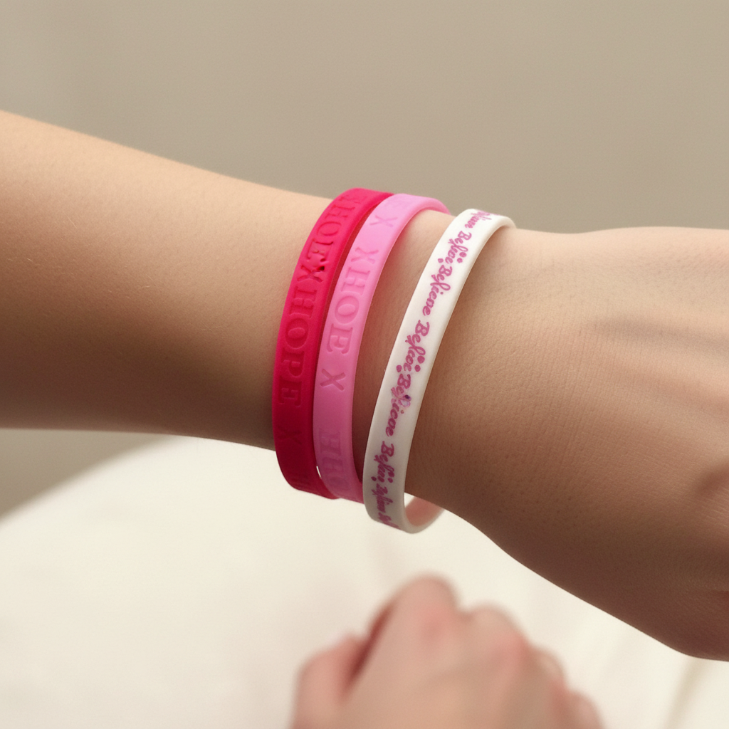 Breast Cancer Pink Bracelets.