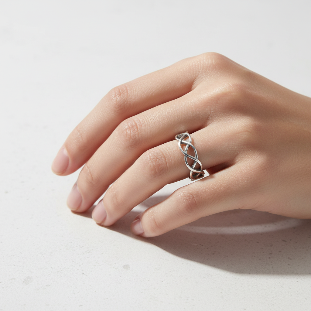 Braided Sterling Silver Ring.