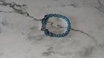 Blue Arctic Agate and Blue Quartz Beaded Bracelet