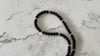 Mens Black Lava 6mm and Gold Beaded Necklace