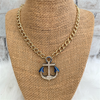Blue Anchor Nautical Necklace