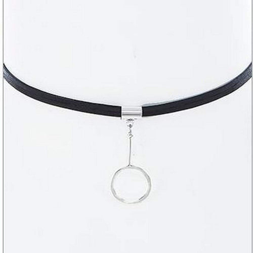 Silver Open Ring Choker-Chokers,Silver Necklaces