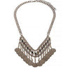 Gold Coin Boho Beaded Fringe Necklace-Gold Necklaces,Statement