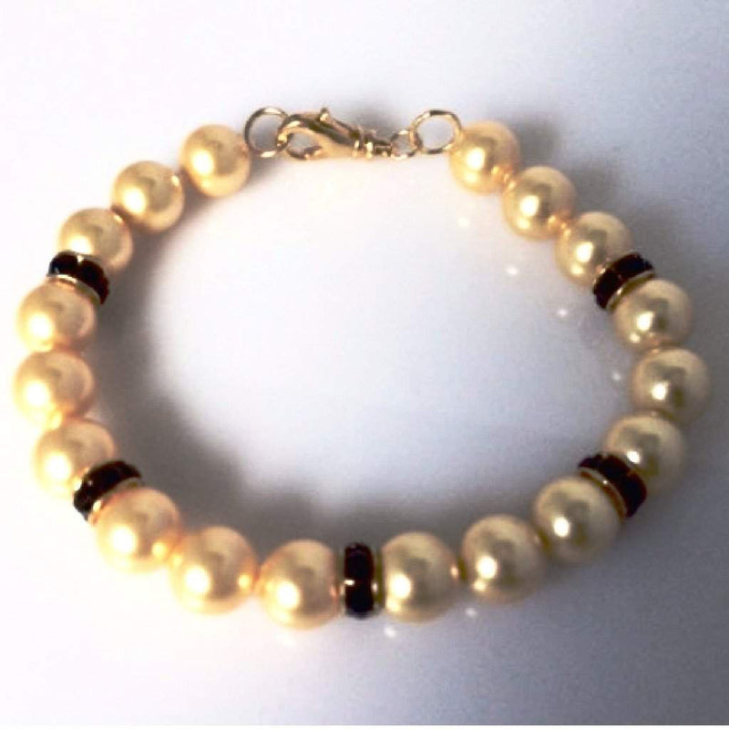 Gold Swarovski Pearl Bracelet-Beaded Bracelets,Pearls