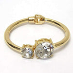 Gold and Crystal Stone Bangle Bracelet-Bangle Bracelets,Gold Bracelets