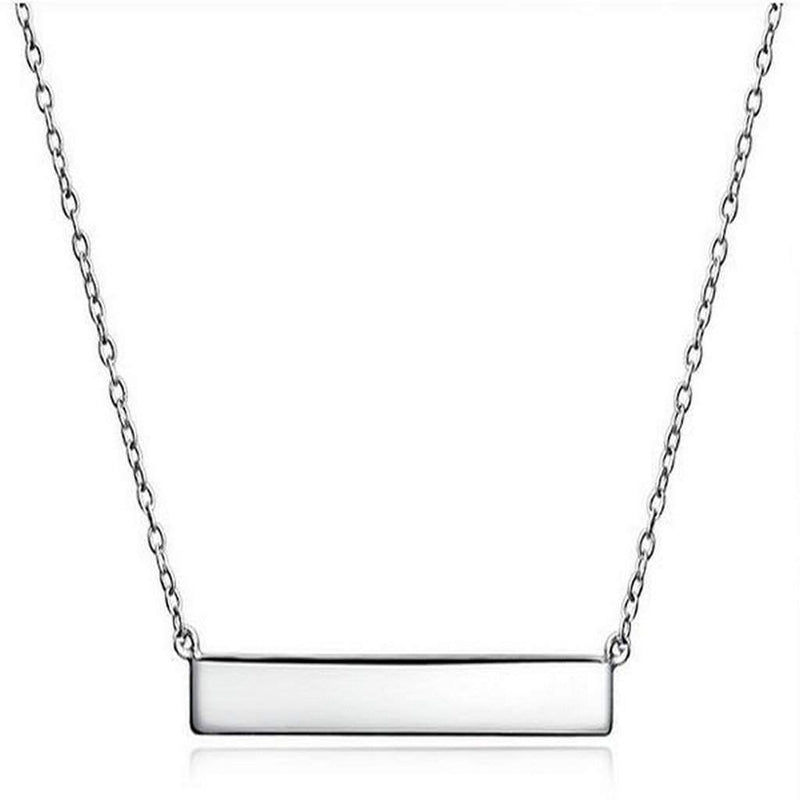Sterling Silver Bar Necklace-Sterling Silver Necklaces.