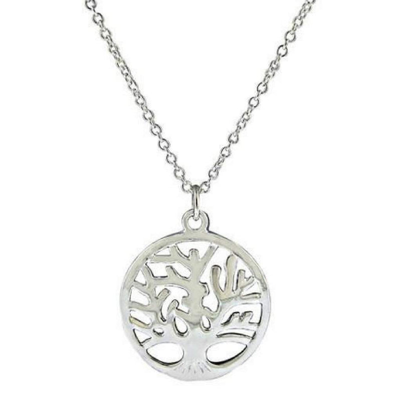 Sterling Silver Tree Of Life Necklace-Sterling Silver Necklaces.
