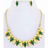 Green and Gold Diamond Necklace-Beaded Necklaces,Gold Necklaces,Green,Statement