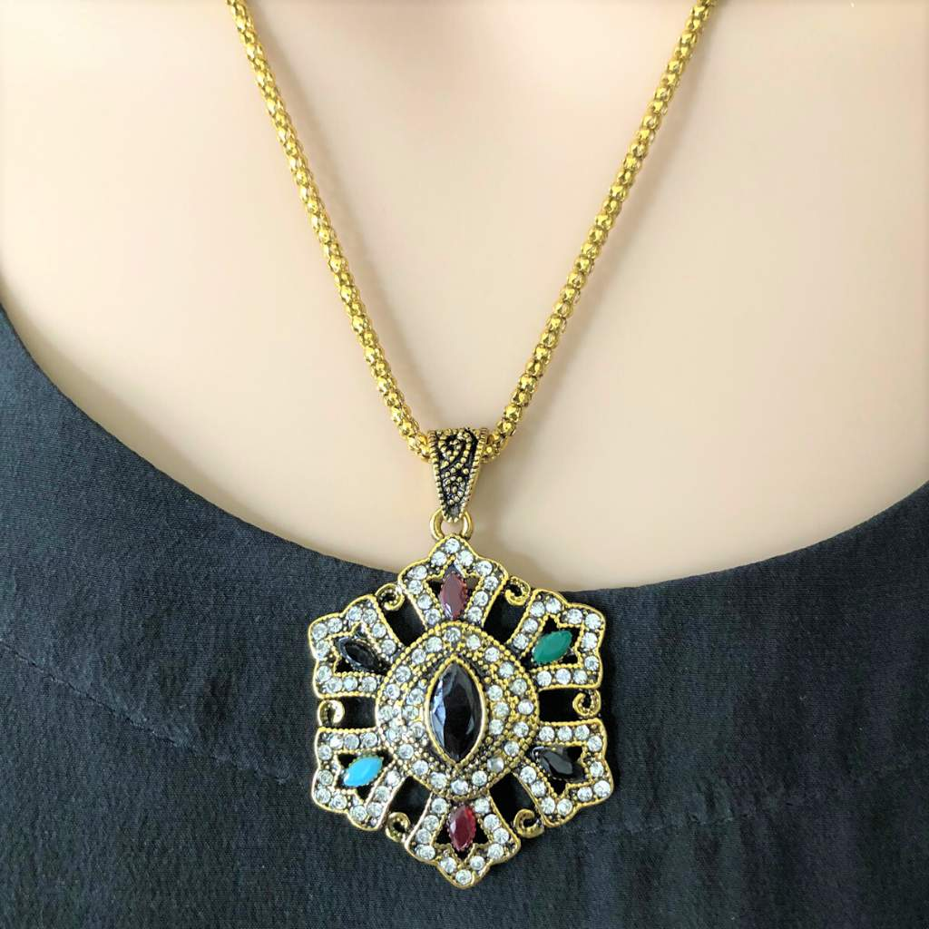 Faceted Multi Color Stone Necklace | ERICA ZAP DESIGNS