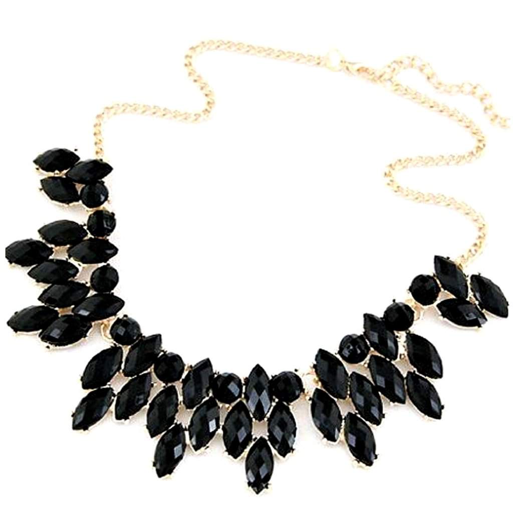 Buy the Black Crystal Collar Necklace | JaeBee Buy the Black Crystal Collar Necklace | JaeBee