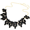 Black Crystal Collar Necklace-Beaded Necklaces,Gold Necklaces