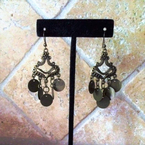 Boho Brass Chandelier Earrings-Dangle Earrings