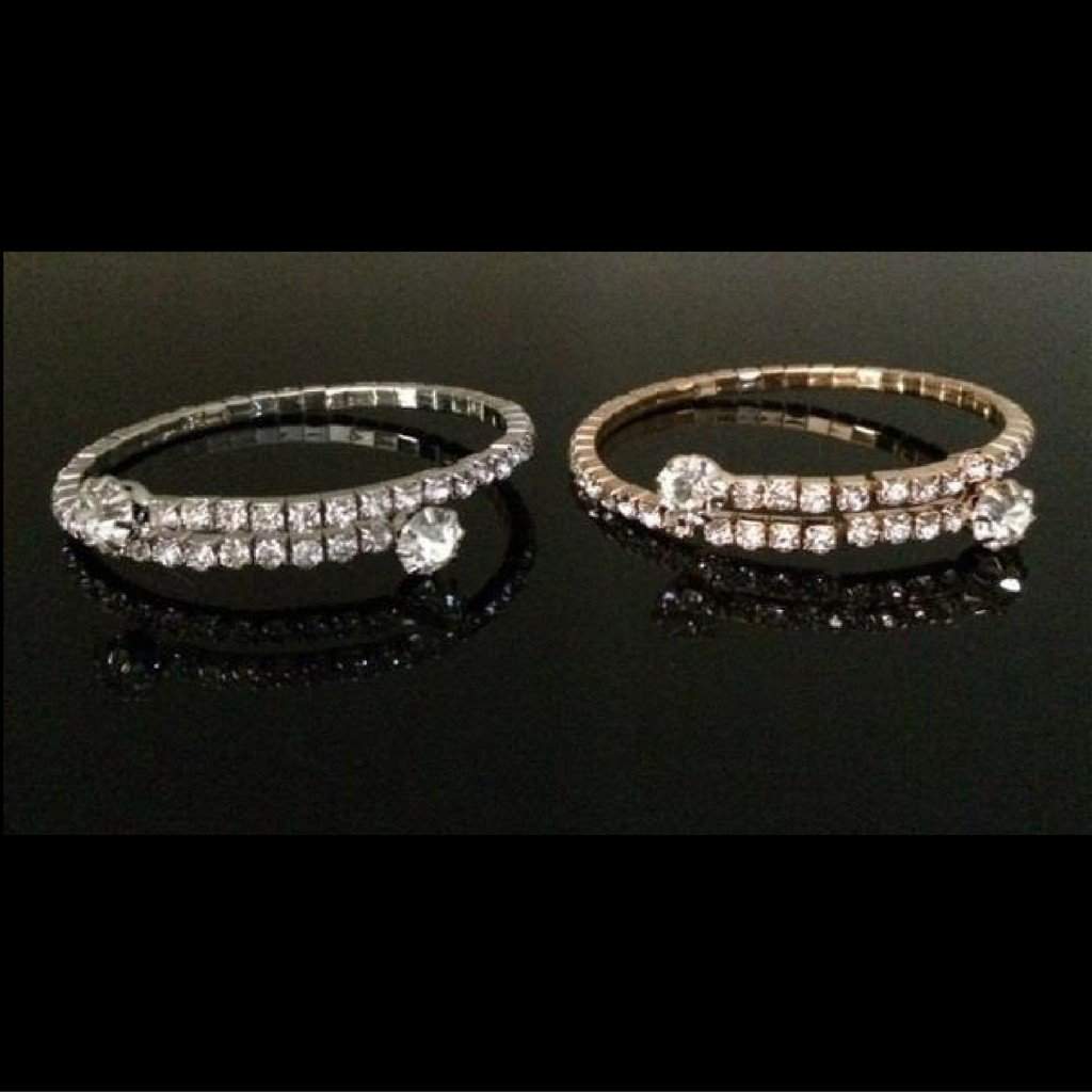 Crystal Bracelet Silver or Gold-Bangle Bracelets,Gold Bracelets,Silver Bracelets
