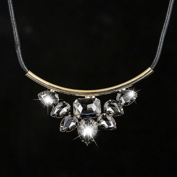 Buy the Mystic Black Stone Statement Collar Necklace | JaeBee Jewelry