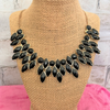 Black Crystal Collar Necklace