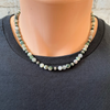 Mens Tree Agate Beaded Necklace