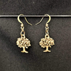 Brass Tree of Life Dangle Earrings-Dangle Earrings