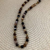 Brown Matte Agate Mens Beaded Necklace-Beaded Necklaces