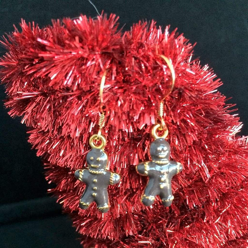Gingerbread Men Christmas Earrings-Christmas,Dangle Earrings