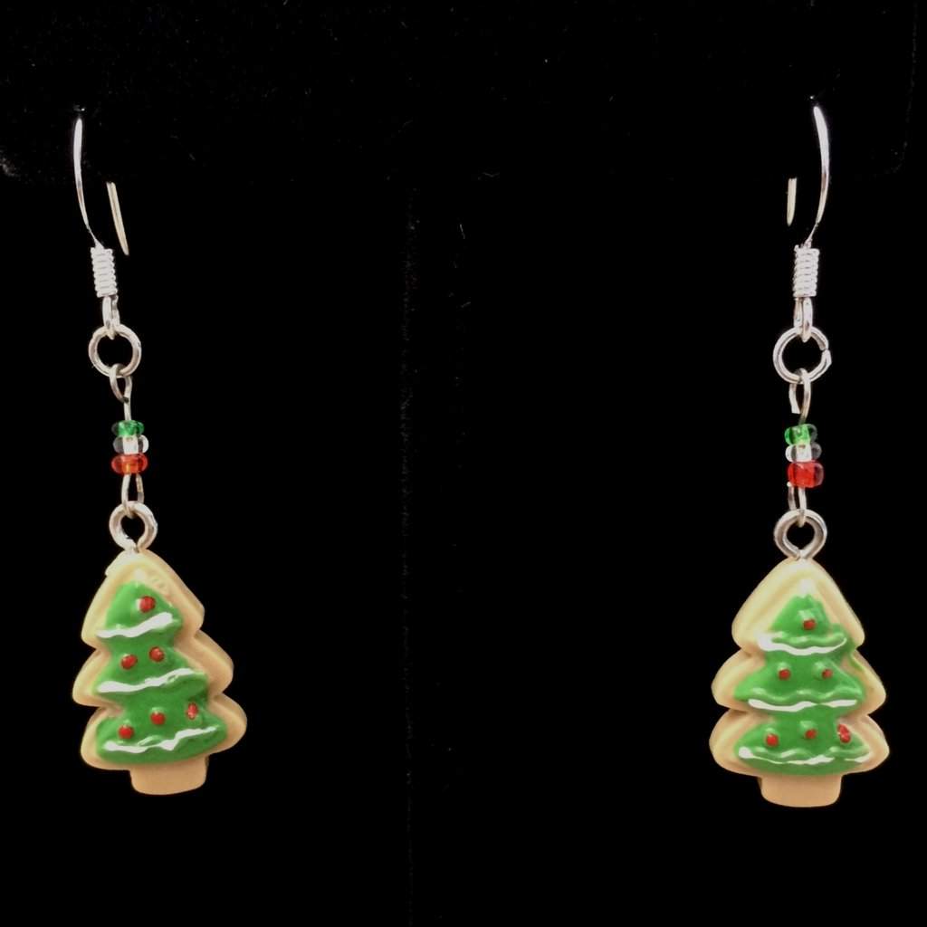 Christmas Tree Dangle Earrings-Christmas,Dangle Earrings