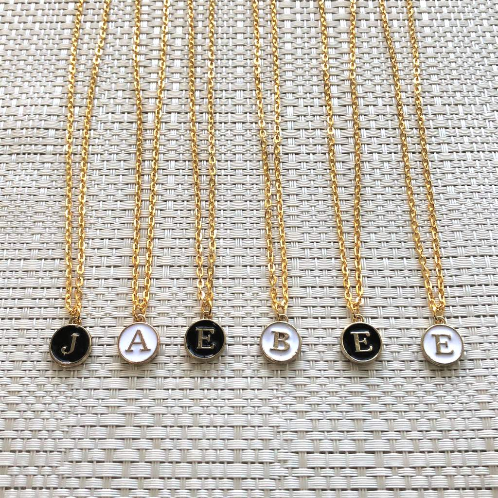 Personalized Initial Pendant Gold Necklace-Gold Necklaces