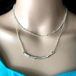 Silver Branch Layered Necklace-Layered Necklaces,Silver Necklaces