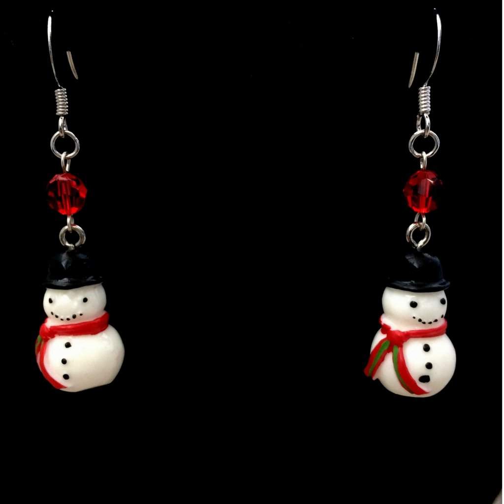 Snowman Christmas Dangle Earrings-Christmas,Dangle Earrings