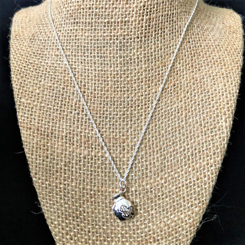 Sterling Silver Money Bags Pendant Necklace-Sterling Silver Necklaces