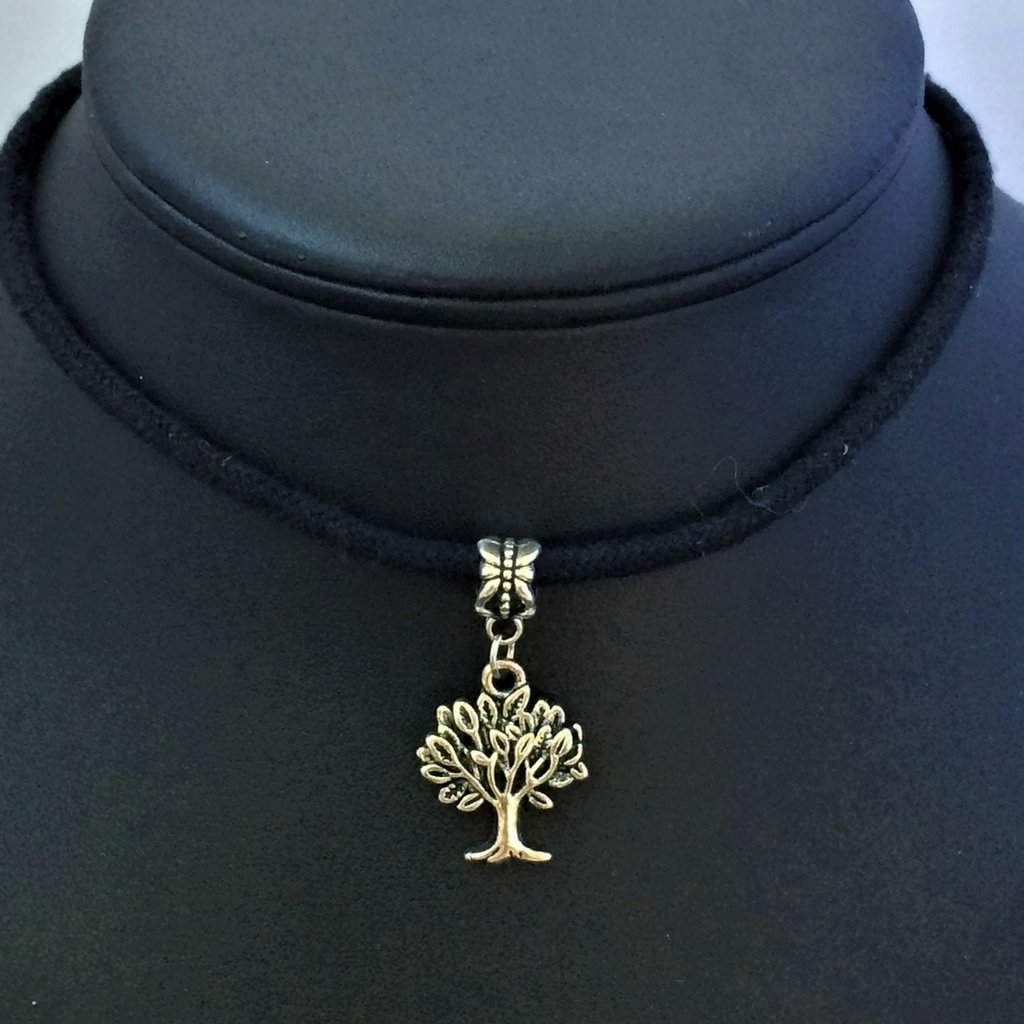 Tree of Life Silver Choker-Chokers,Necklaces,Silver