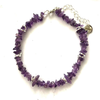 Amethyst Chip and Silver Ring Bracelet-Amethyst,bracelets,Purple