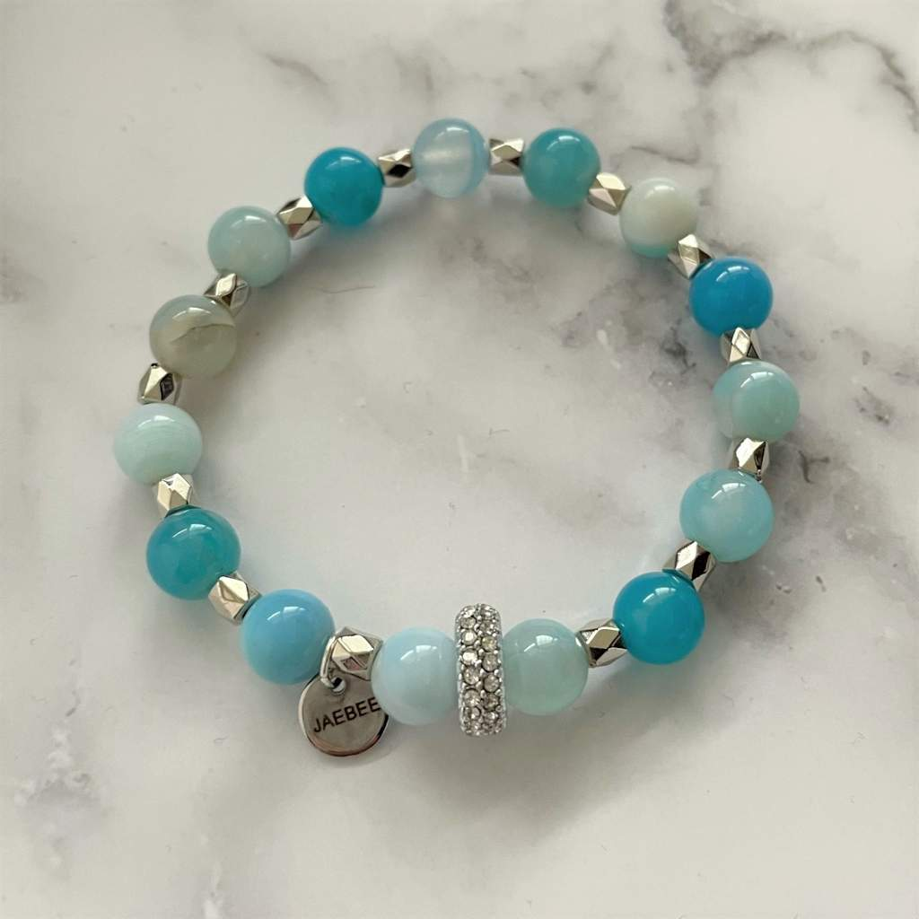 Tiffany & Co Sterling Silver Bead Bracelet with Teal Heart Pendent | eBay