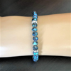 Blue Diamond Crystal Faceted Stretch Bracelet-Beaded Bracelets,Blue