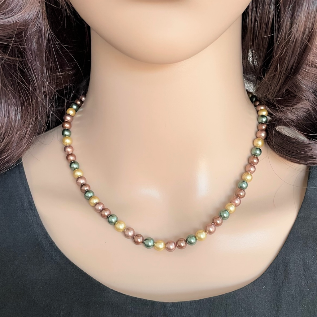 Harvest Shell Pearl Beaded Necklace