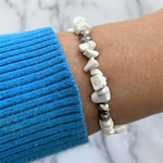 White Howlite Chip Bracelet-Beaded Bracelets,bracelets,White