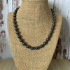 Mens Hematite 8mm and 4mm Beaded Necklace