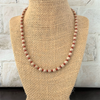Sand Stone Agate and Toho Mens Beaded Necklace