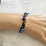 Blue Sodalite Chip Bracelet-Beaded Bracelets,Blue,bracelets,Stacked
