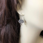 Silver Tree of Life Dangle Earrings-Dangle Earrings,Silver Earrings