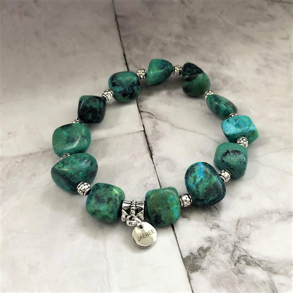 Turquoise Nugget Beaded Bracelet-Beaded Bracelets,Green,Turquoise