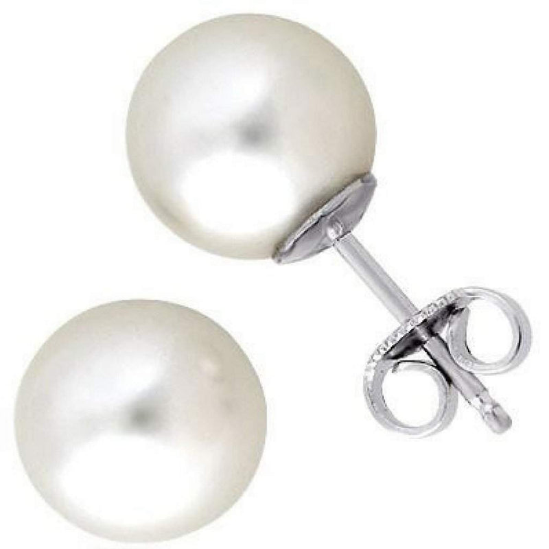 Cultured Freshwater Pearl Stud Earring 8mm.