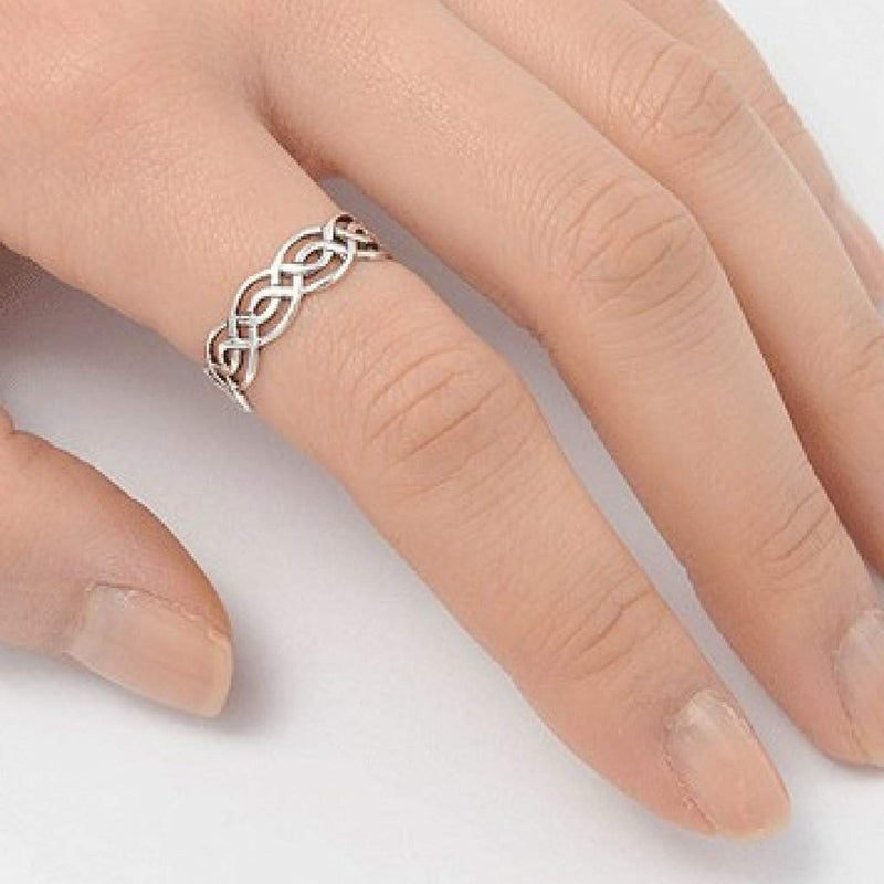 Sterling Silver Celtic Twisted Ring-Sterling Silver Rings
