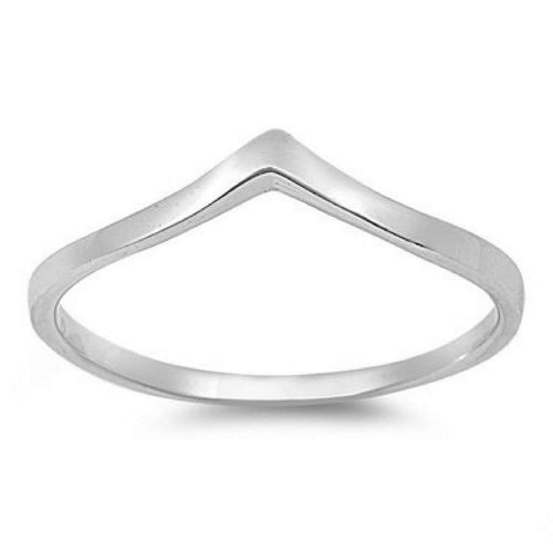 Sterling Silver V Shaped Ring-Sterling Silver Rings