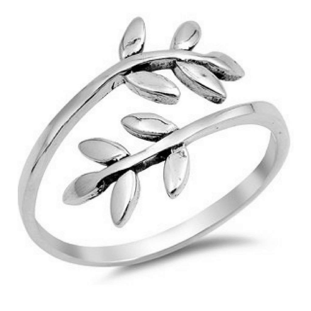 Sterling Silver Leaves on a Branch Ring-Sterling Silver Rings