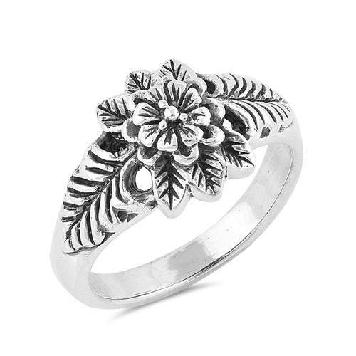 Sterling Silver Plumeria Flower Ring-Flower,Sterling Silver Rings