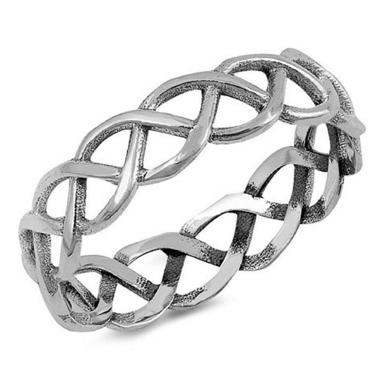 Braided Sterling Silver Ring-Sterling Silver Rings