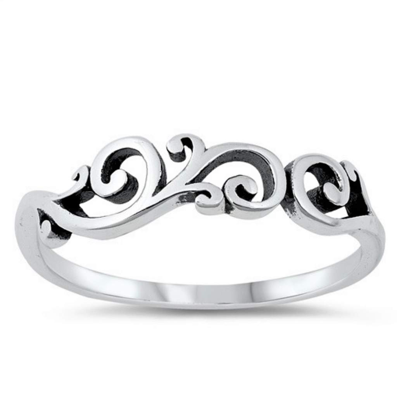 Sterling Silver Multi Swirl Ring-Sterling Silver Rings
