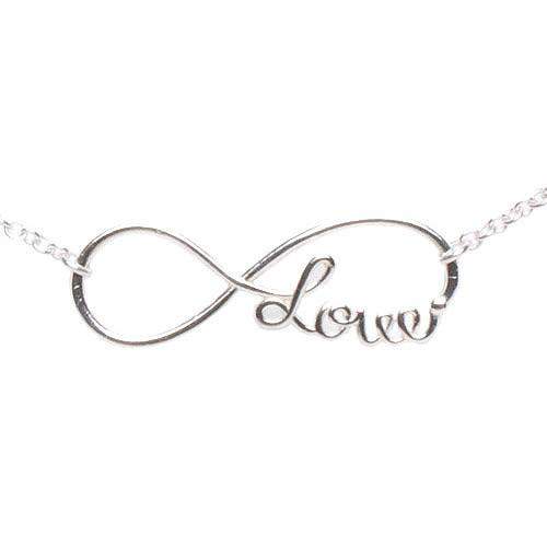 Sterling Silver Infinity Love Necklace-Sterling Silver Necklaces