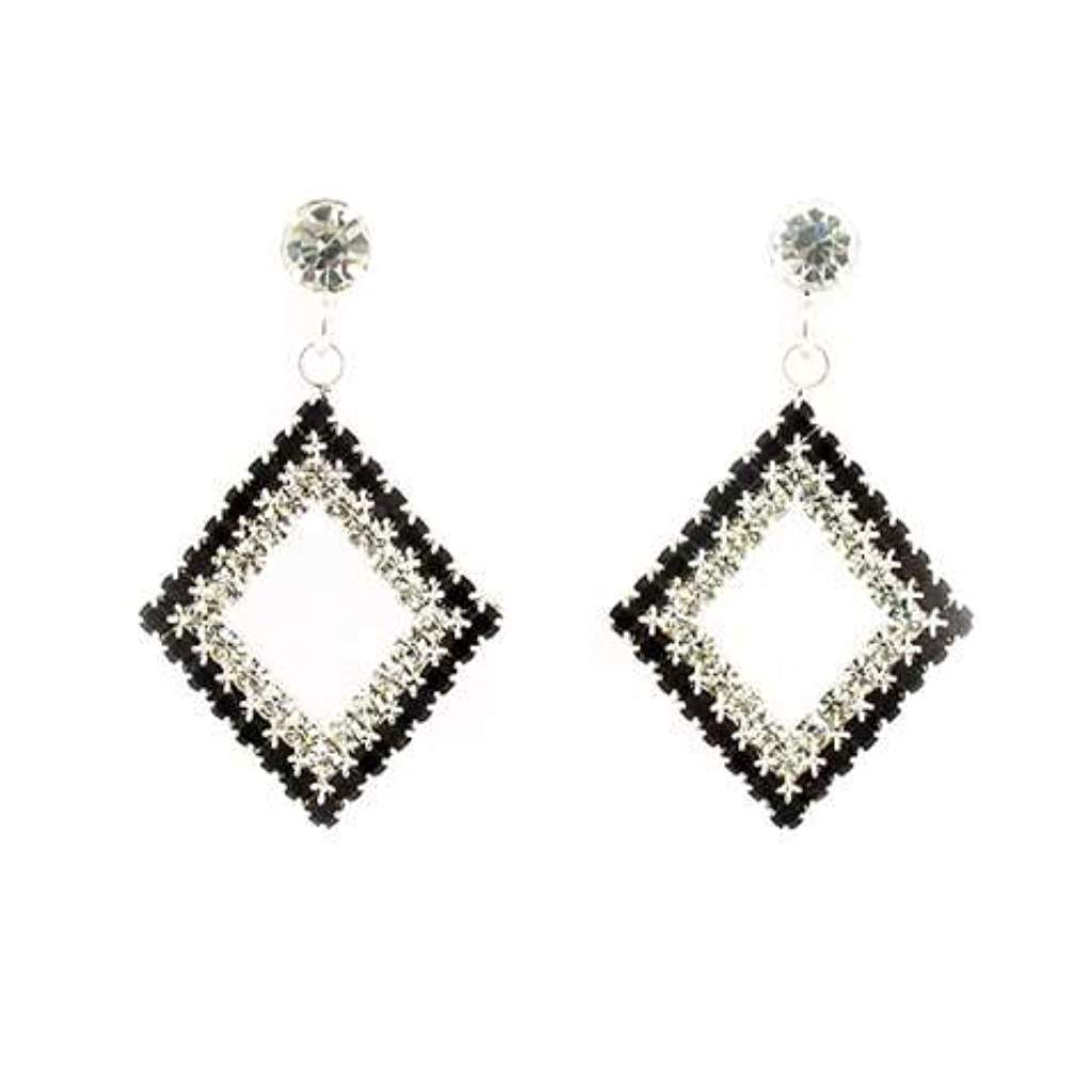 Dark Amethyst and Clear Rhinestone Triangle Stud Earrings-Crystal,Dangle Earrings,Purple,Silver Earrings